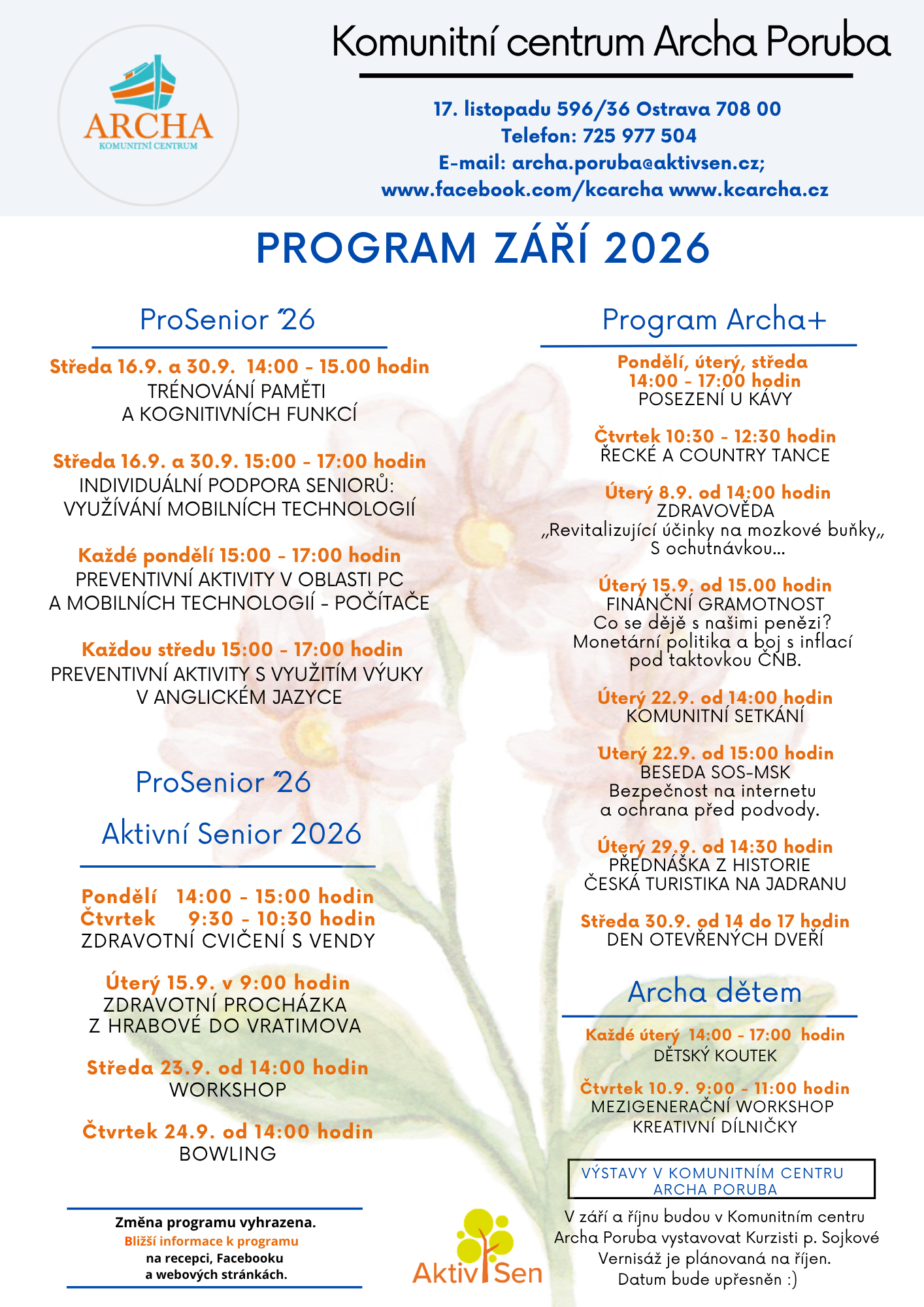 Program Září 2026